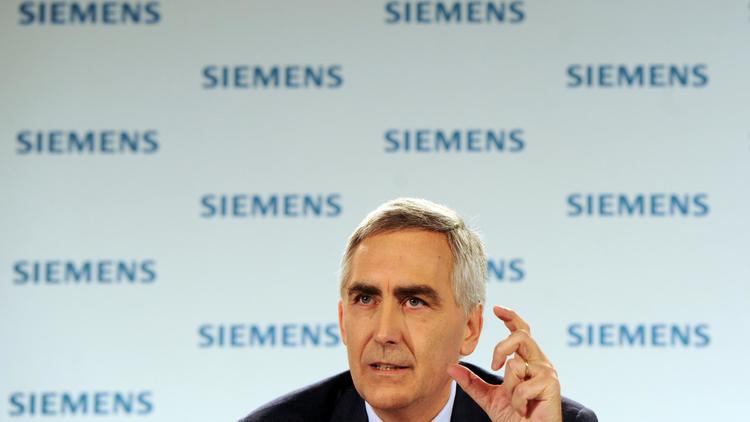 Le patron de Siemens Peter Löscher, le 24 janvier 2012 à Munich [Christof Stache / AFP/Archives]