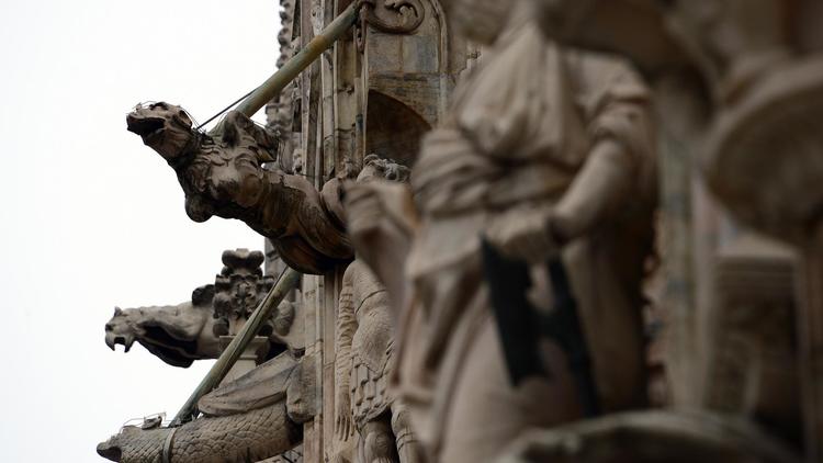 Des gargouilles de la cathédrale de Milan, le 15 novembre 2012 [Olivier Morin / AFP]