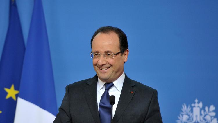 François Hollande au siège de l'UE à Bruxelles, le 14 décembre 2012