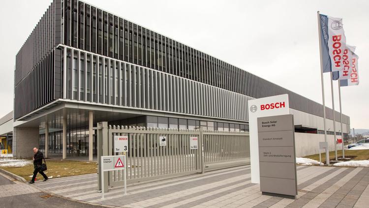 Le bâtiment de Bosch Solar Energy d'Arnstadt dans le centre de l'Allemagne, le 22 mars 2013 [Michael Reichel / DPA/AFP/Archives]