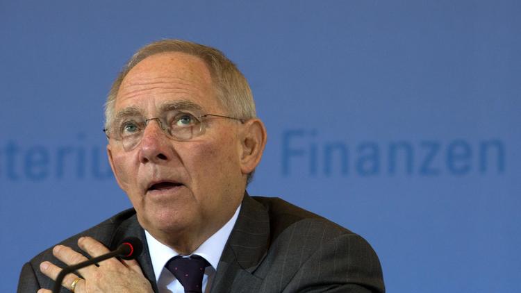 Wolfgang Schäuble en conférence de presse au ministère des Finances à Berlin, le 25 mars 2013 [Johannes Eisele / AFP/Archives]