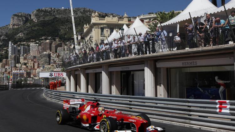 L'Espagnol Fernando Alonso (Ferrari) lors des essais libres du GP de Monaco, le 23 ami 2013 [Jean Christophe Magnenet / AFP/Archives]