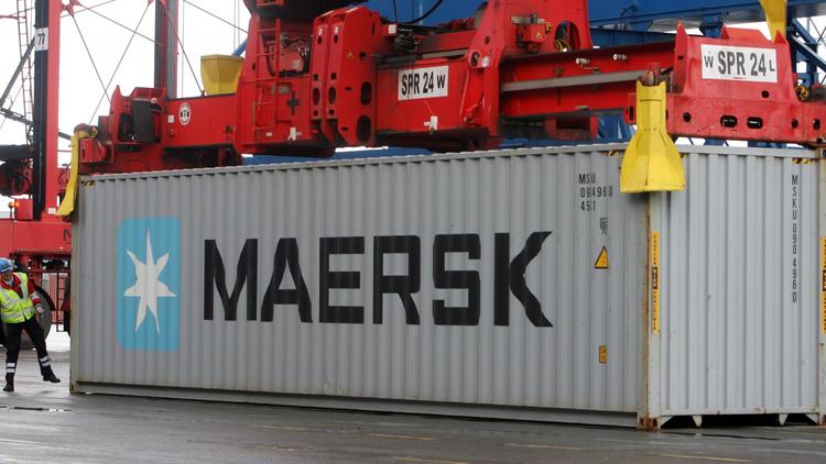 Un container de la société Maersk [Patrik Stollarz / AFP/Archives]