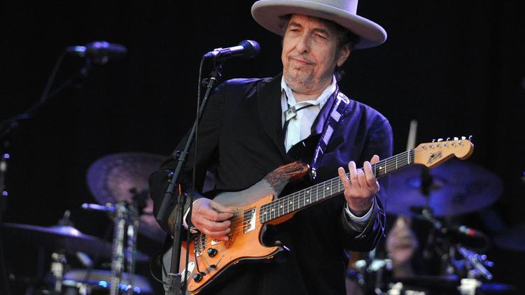 Bob Dylan en concert le 22 juillet 2012 au festival des Vieilles Charrues à Carhaix-Plouguer [Fred Tanneau / AFP/Archives]