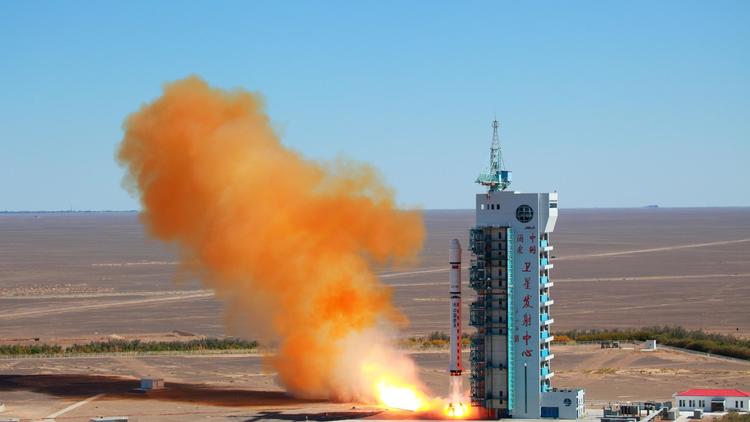 Lancement d'un satellite depuis le désert de Gobi, ,dans le nord-ouest de la Chine, le 29 septembre 2012 [ / AFP/Archives]