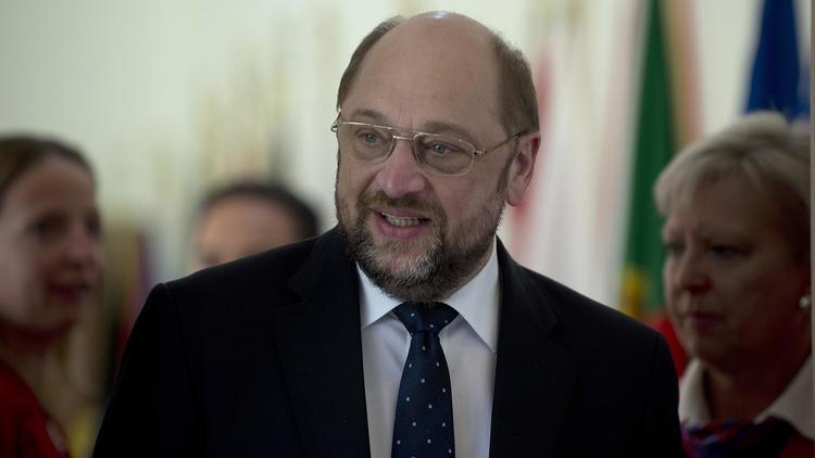 Le président du Parlement européen, Martin Schulz, le 12 février 2013 à Mexico [Yuri Cortez / AFP/Archives]