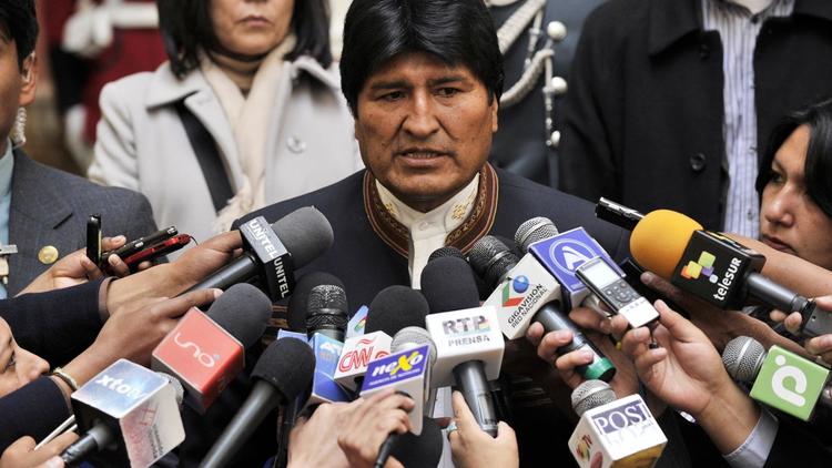 Le président de Bolivie Evo Morales, le 24 avril 2013 à La Paz [Aizar Raldes / AFP/Archives]