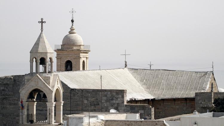 Une vue de l'église de la Nativité, à Bethléem en Cisjordanie, le 17 octobre 2012 [Musa al Shaer / AFP]