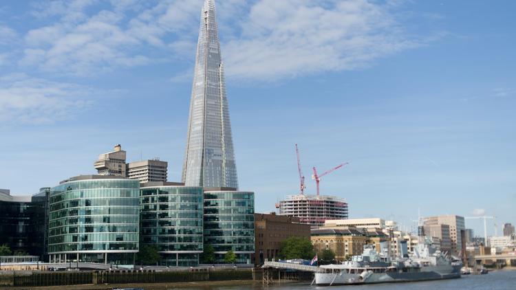 Vue du gratte-ciel Shard à Londres, le 22 juillet 2012