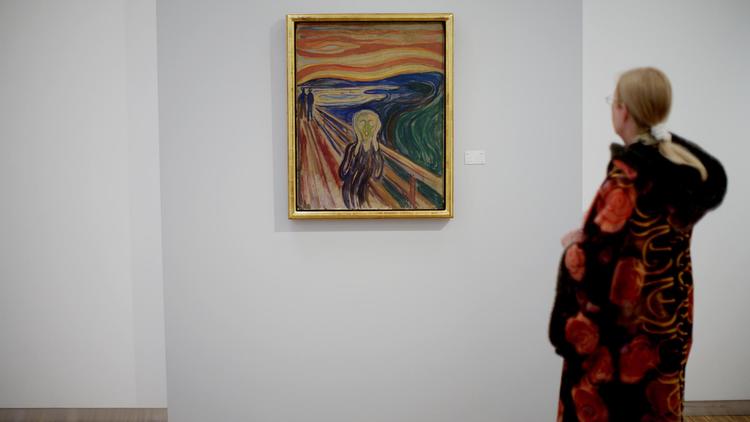 "Le Cri" du peintre Edvard Munch exposé à Oslo, le 23 mai 2008 [Solum, Stian Lysberg / Scanpix/AFP/Archives]