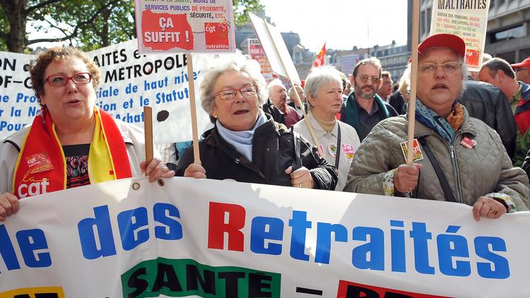 Manifestation de retraités le 16 octobre 2008 à Lille