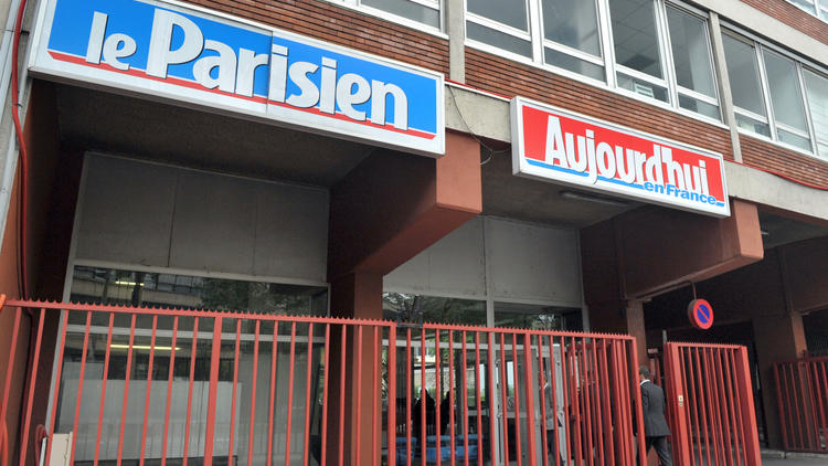 Les locaux du quotidien Aujourd'hui en France/Le Parisien à Saint-Ouen [Miguel Medina / AFP/Archives]