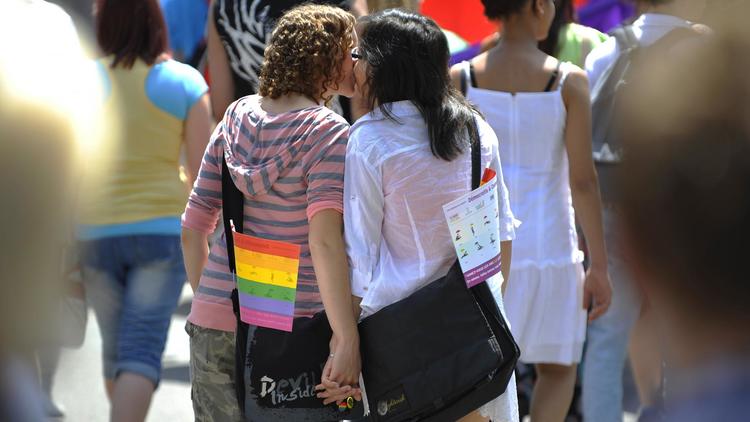 Un couple de lesbiennes [Johanna Leguerre / AFP/Archives]