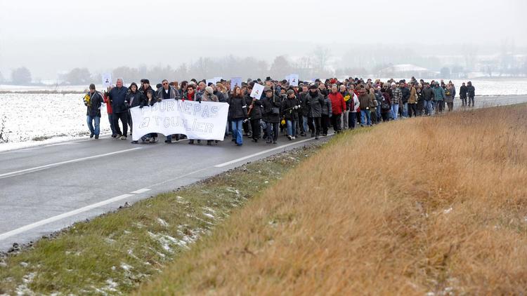 En février 2012, une marche a été organisée à Bouloc en mémoire de Patricia Bouchon, assassinée dans ce village de Haute-Garonne [Remy Gabalda / AFP/Archives]