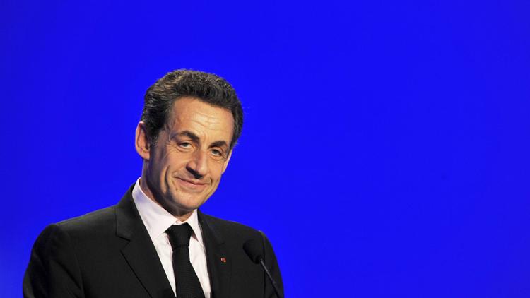 Nicolas Sarkozy, le 26 mars 2012 à Omes, près d'Orléans [Alain Jocard / AFP/Archives]