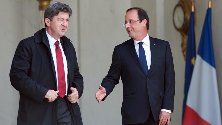 Jean-Luc Mélenchon et François Hollande à l'Elysée, le 5 juin 2012 [Bertrand Langlois / AFP/Archives]