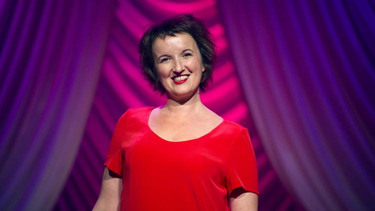 L'humoriste Anne Roumanoff, photographiée le 7 août 2012 au Théâtre du Palais-Royal à Paris [Lionel Bonaventure / AFP/Archives]