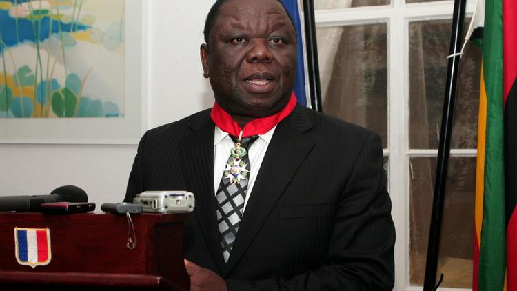 Le Premier ministre zimbabwéen Morgan Tsvangirai le 21 août 2012 à Harare [Jekesai Njikizana / AFP/Archives]