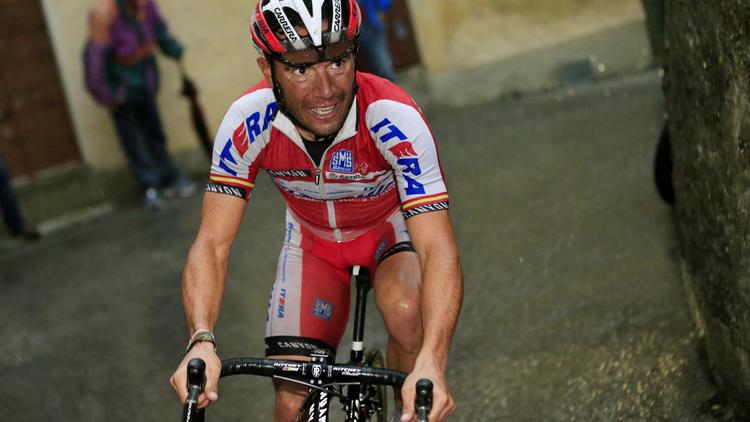 Joaquim Rodriguez de l'équipe Katusha lors du Tour de Lombardie le 29 septembre 2012 à Villa Bergamo [Luk Benies / AFP/Archives]