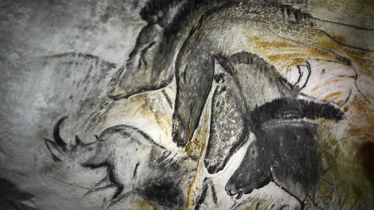 Détail des plus anciennes peintures rupestres au monde, découvertes le 18 décembre 1994 dans la Grotte Chauvet, à Vallon-Pont-d'Arc (Ardèche) [Jeff Pachoud / AFP/Archives]