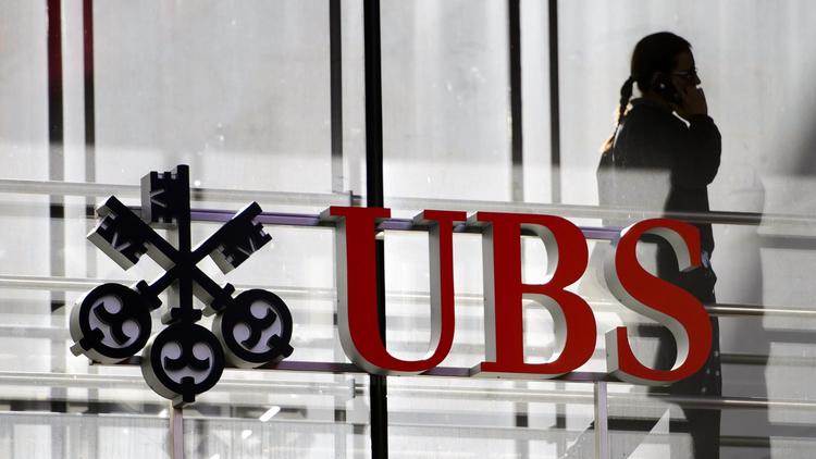 Logo d'UBS, en 2012 à Zurich [Fabrice Coffrini / AFP/Archives]
