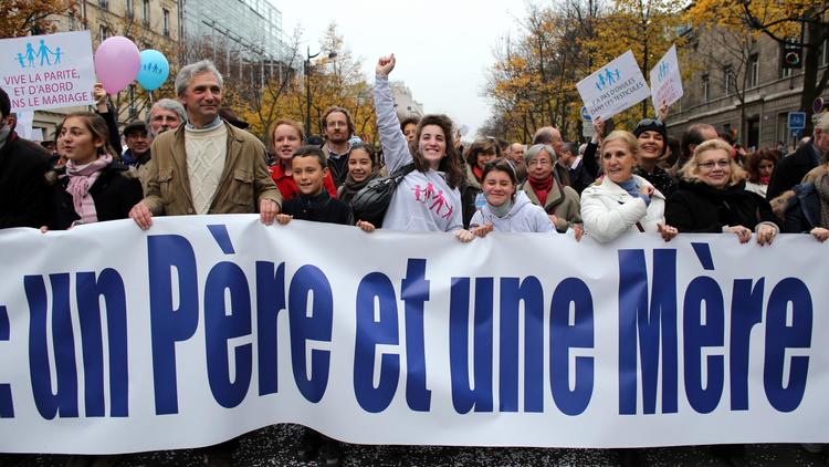 Manifestation contre le mariage homosexuel à Paris, le 17 novembre 2012 [Thomas Samson / AFP/Archives]