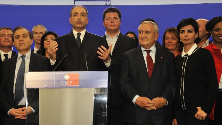 Jean-François Copé revendique sa victoire à la présidence de l'UMP, le 18 novembre 2012 [Mehdi Fedouach / AFP]
