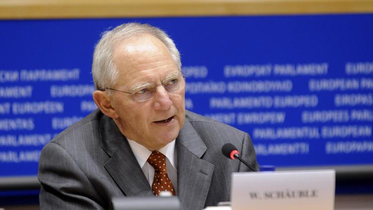 Le ministre allemand des Finances Wolfgang Schäuble au Parlement européen à Bruxelles, le 3 décembre 2012 [Thierry Charlier / AFP/Archives]