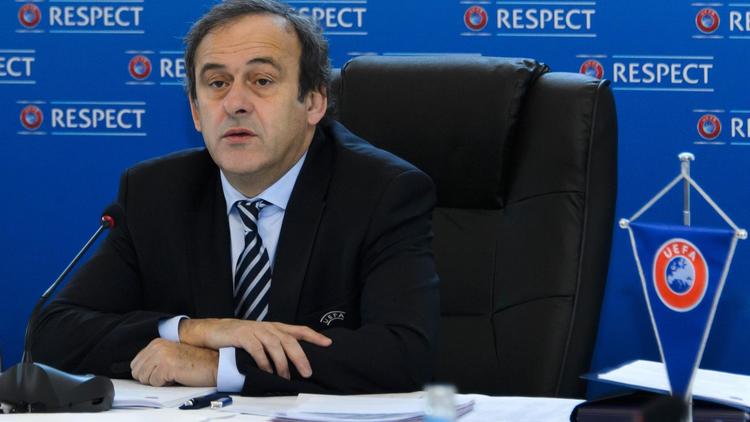 Le président de l'UEFA Michel Platini, le 6 décembre 2012 à Lausanne. [Fabrice Coffrini / AFP/Archives]