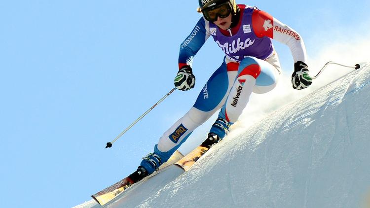 La Suissesse Lara Gut lors d'un entraînement à Val d'Isère le 12 décembre 2012 [Franck Fife / AFP]