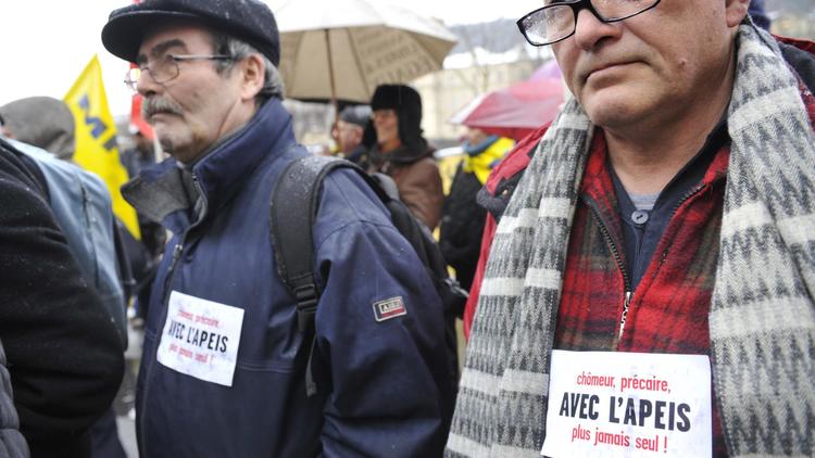 Manifestation d'un collectif de chômeurs, le 21 janvier 2013 à Paris [Mehdi Fedouach / AFP/Archives]