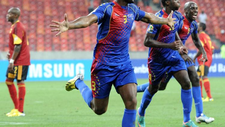 Fernando Valero, du Cap Vert, parès avoir marqué contre l'Angola à la Coupe d'Afrique des Nations le 27 janvier 2013 à Port Elizabeth [Stephane de Sakutin / AFP]