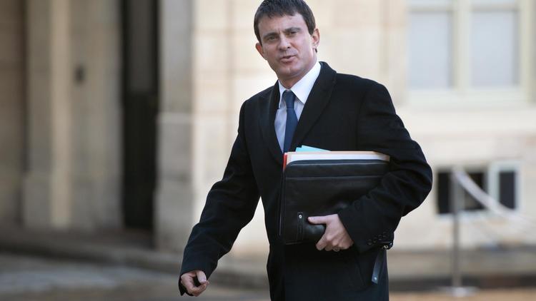 Le ministre de l'Intérieur Manuel Valls, le 28 janvier 2013 à l'Elysée