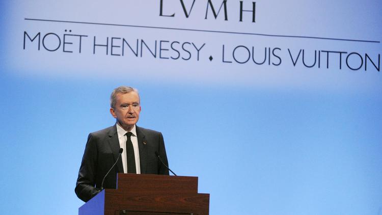 Le patron de LVMH Bernard Arnault le 31 janvier 2013 au siège du groupe à Paris [Eric Piermont / AFP/Archives]