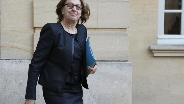 La ministre de la Fonction publique, Marylise Lebranchu quitte Matignon, le 20 février 2013 [Francois Guillot / AFP]