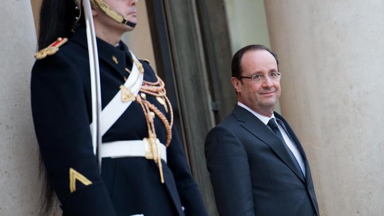 François Hollande le 5 mars 2013 sur le perron de l'Elysée [Bertrand Langlois / AFP/Archives]