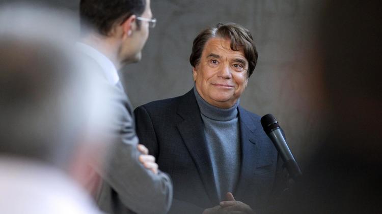 Bernard Tapie, au siège de Nice Matin, le 13 mars 2013 [Pascal Pochard Casabianca / AFP/Archives]