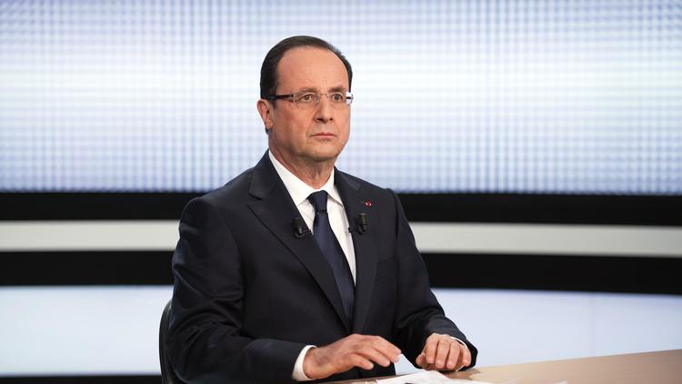 Le président de la République, François Hollande, avant un entretien sur France 2, le 28 mars 2013 à Paris [Fred Dufour / AFP/Archives]