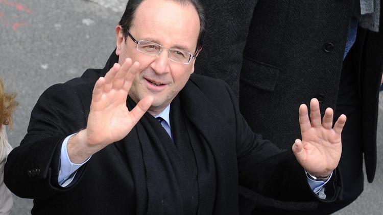 François Hollande le 6 avril 2013 à Tulle [Nicolas Tucat / AFP]