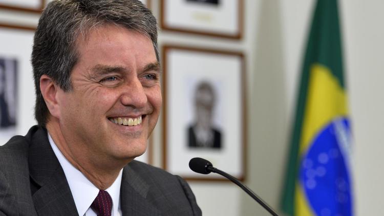 Le Brésilien Roberto Azevedo, qui va diriger l'Organisation mondiale du commerce (OMC), le 8 mai 2013 à Genève [Fabrice Coffrini / AFP]