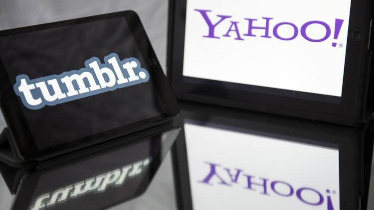 Les logos de Yahoo! et Tumblr [Fred Dufour / AFP]