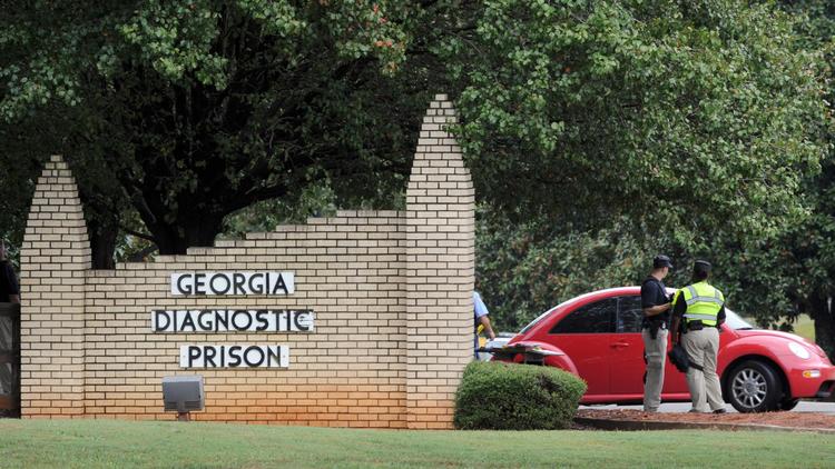 L'entrée de la prison de Jackson, en Géorgie, le 21 septembre 2011