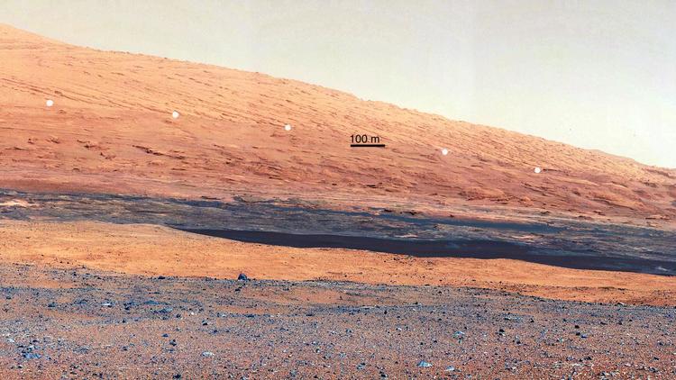 Image prise sur Mars par le robot Curiosity et transmise par la Nasa le 29 août 2012 [ / NASA/JPL /Caltech/MSSS / AFP/Archives]