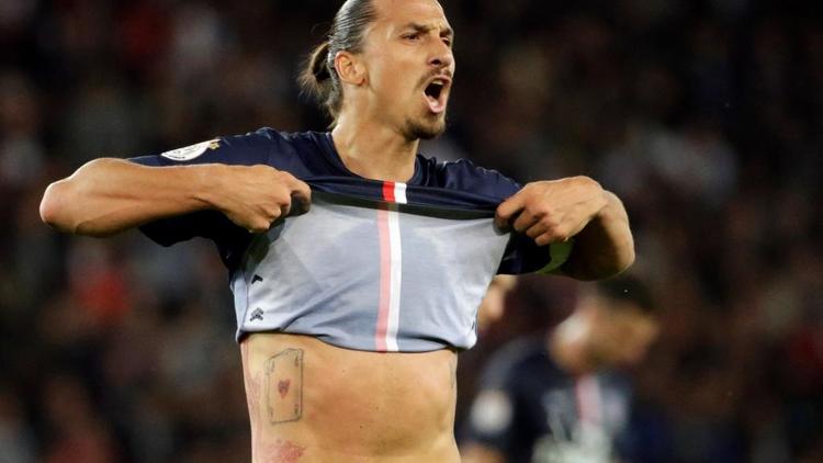 Zlatan Ibrahimovic a inscrit un triplé dimanche contre Saint-Etienne (5-0)