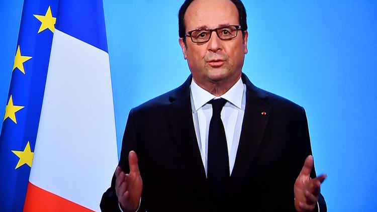 Le président François Hollande annonce ne pas être candidat à sa propre succession, lors d'un discours le 1er décembre 2016, prononcé depuis l'Elysée.