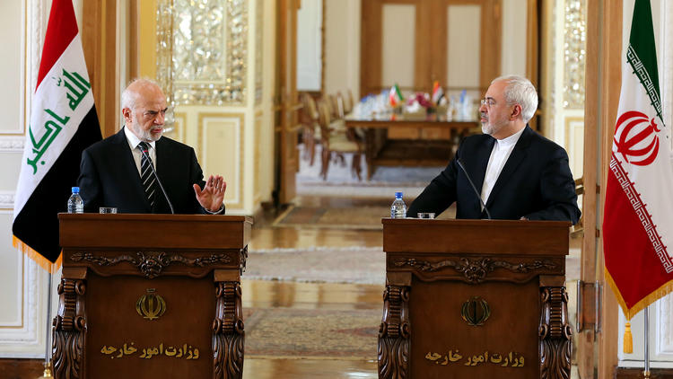 Les ministres irakiens et iraniens des affaires étrangères, mercredi 6 janvier à Téhéran