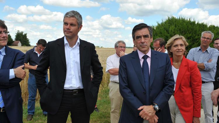 François Fillon et ses soutiens le 9 juillet 2012.