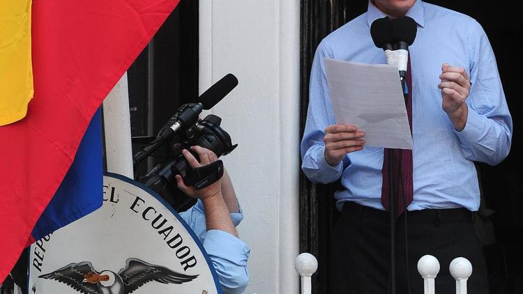 Julian Assange a déclaré son discours sur le balcon de l'ambassade d'Equateur à Londres.