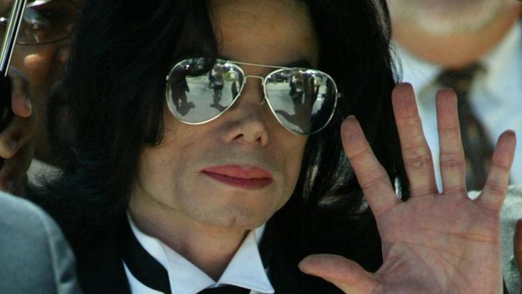 Michael Jackson le 13 juin 2005 à Santa Maria [Frederick M. Brown / Getty Images/AFP/Archives]