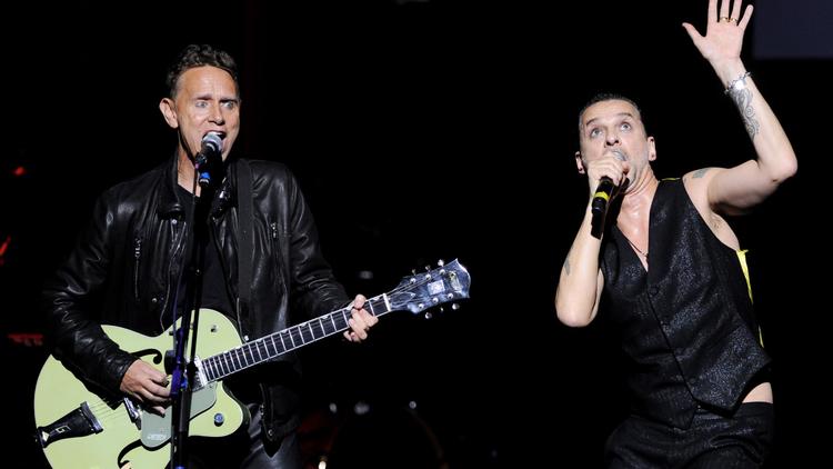 Martin Gore (g) et Dave Gahan du groupe Depeche Mode, le 6 mai 2011 à Los Angeles en Californie [Kevin Winter / Getty Images/AFP/Archives]